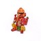 Set of 6 Wooden Musician Ganesha Design Statue Hand Painted Lord Ganesh Sculpture with Musical Instrument Ganpati Figurine for Gift Hindu God Idol Murti for Good Luck & Success (3 Inches)